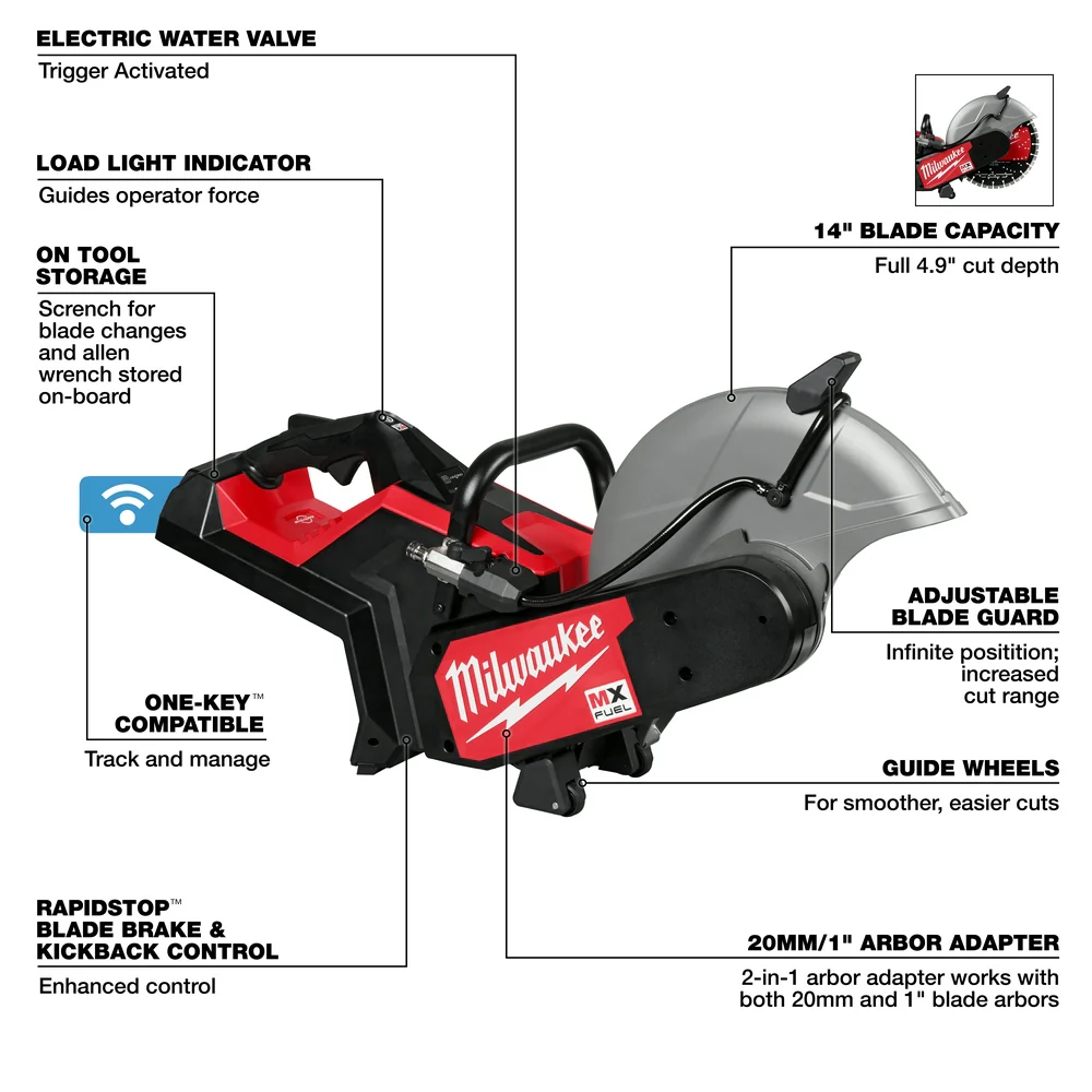 Milwaukee MX FUEL™ 14" Cut-Off Saw w/ RAPIDSTOP™ Brake - Image 7