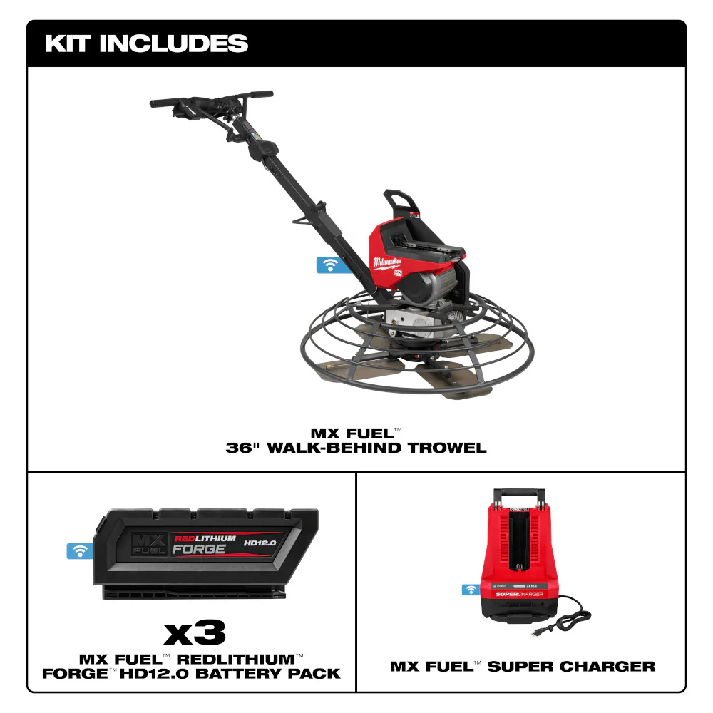 Milwaukee MX FUEL 36" Walk-Behind Trowel Kit - Image 2