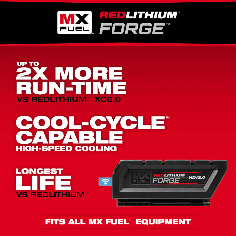 Milwaukee MX FUELâ„¢ REDLITHIUMâ„¢ FORGEâ„¢ HD12.0 Battery Pack - Image 4