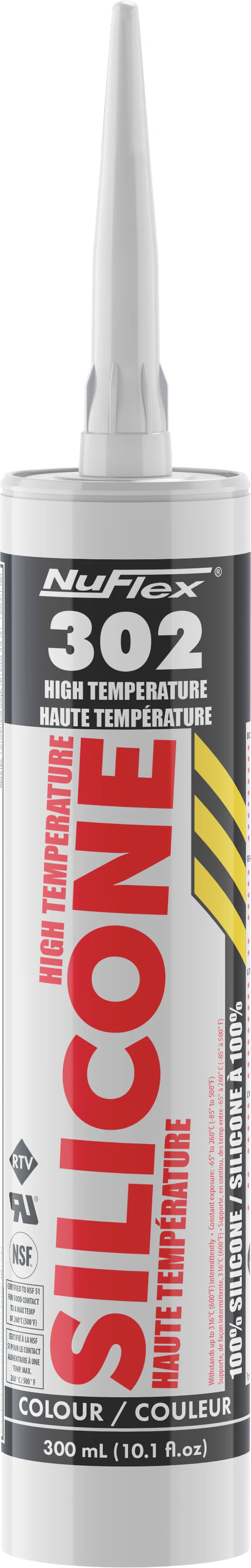NuFlex 302 High Temperature Silicone Sealant 300mL