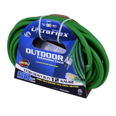 Outdoor SJEOW Extension Cord Lighted Single Tap Green - Image 11