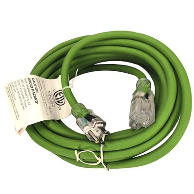 Outdoor SJEOW Extension Cord Lighted Single Tap Green - Image 2