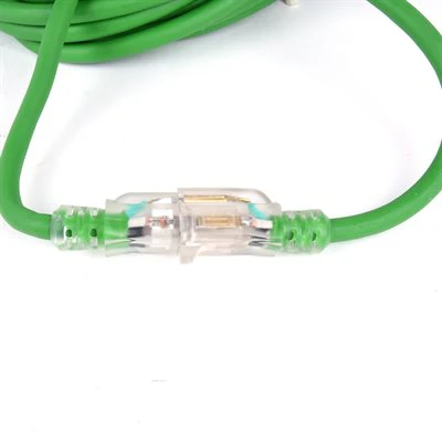 Outdoor SJEOW Extension Cord Lighted Single Tap Green - Image 3
