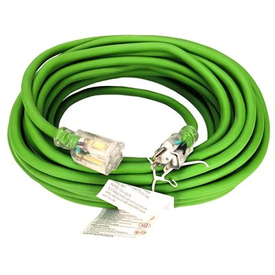 Outdoor SJEOW Extension Cord Lighted Single Tap Green - Image 7