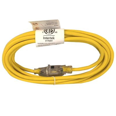 Outdoor SJTW Extension Cord Lighted Single Tap Yellow - Image 2