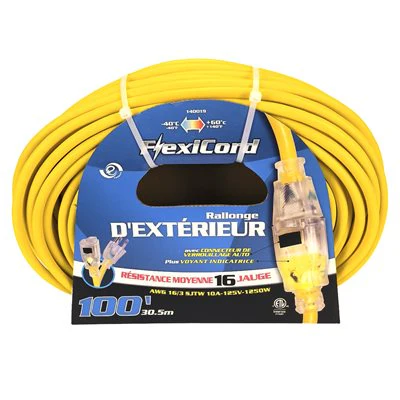 Outdoor SJTW Extension Cord Lighted Single Tap Yellow - Image 22