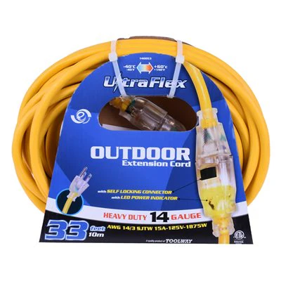 Outdoor SJTW Extension Cord Lighted Single Tap Yellow - Image 32