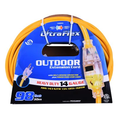 Outdoor SJTW Extension Cord Lighted Single Tap Yellow - Image 45