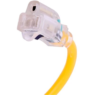 Outdoor SJTW Extension Cord Lighted Single Tap Yellow - Image 51