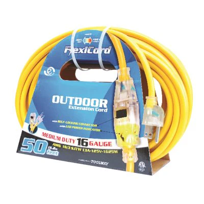 Outdoor SJTW Extension Cord Lighted Single Tap Yellow - Image 8