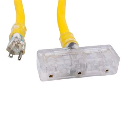 Outdoor STW Extension Cord 3-Tap Yellow - Image 2