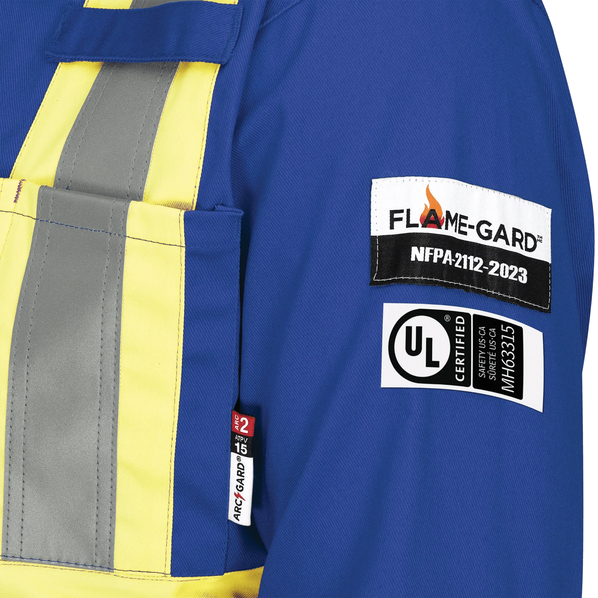 Pioneer Hi-Vis 100% Cotton Flame Resistant Safety Coveralls - Image 5