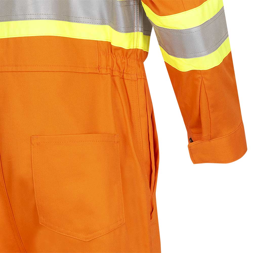 Pioneer Hi-Vis 100% Cotton Flame Resistant Safety Coveralls - Image 7