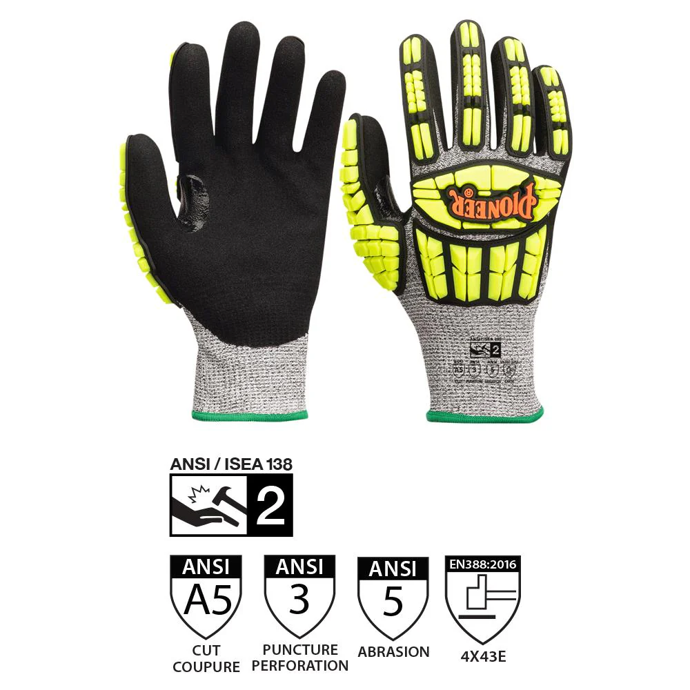 Pioneer Level A5 Cut & Impact-Resistant Gloves w/ TPR - Image 2