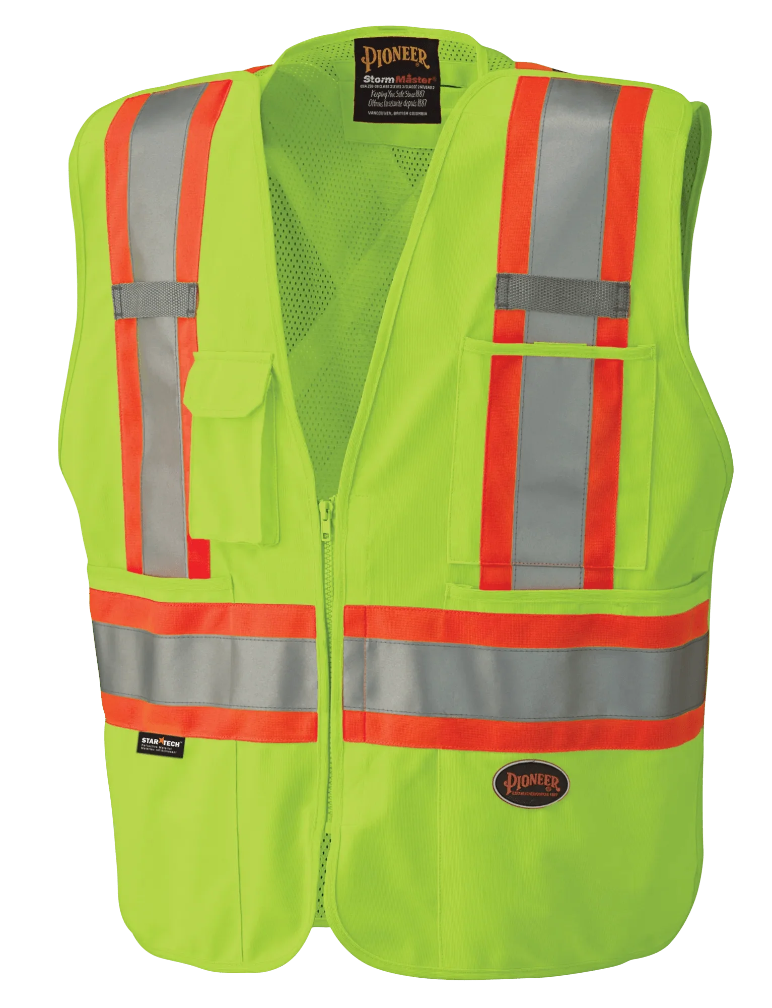 Pioneer Mesh Back Tear-Away Hi-Vis Safety Vest