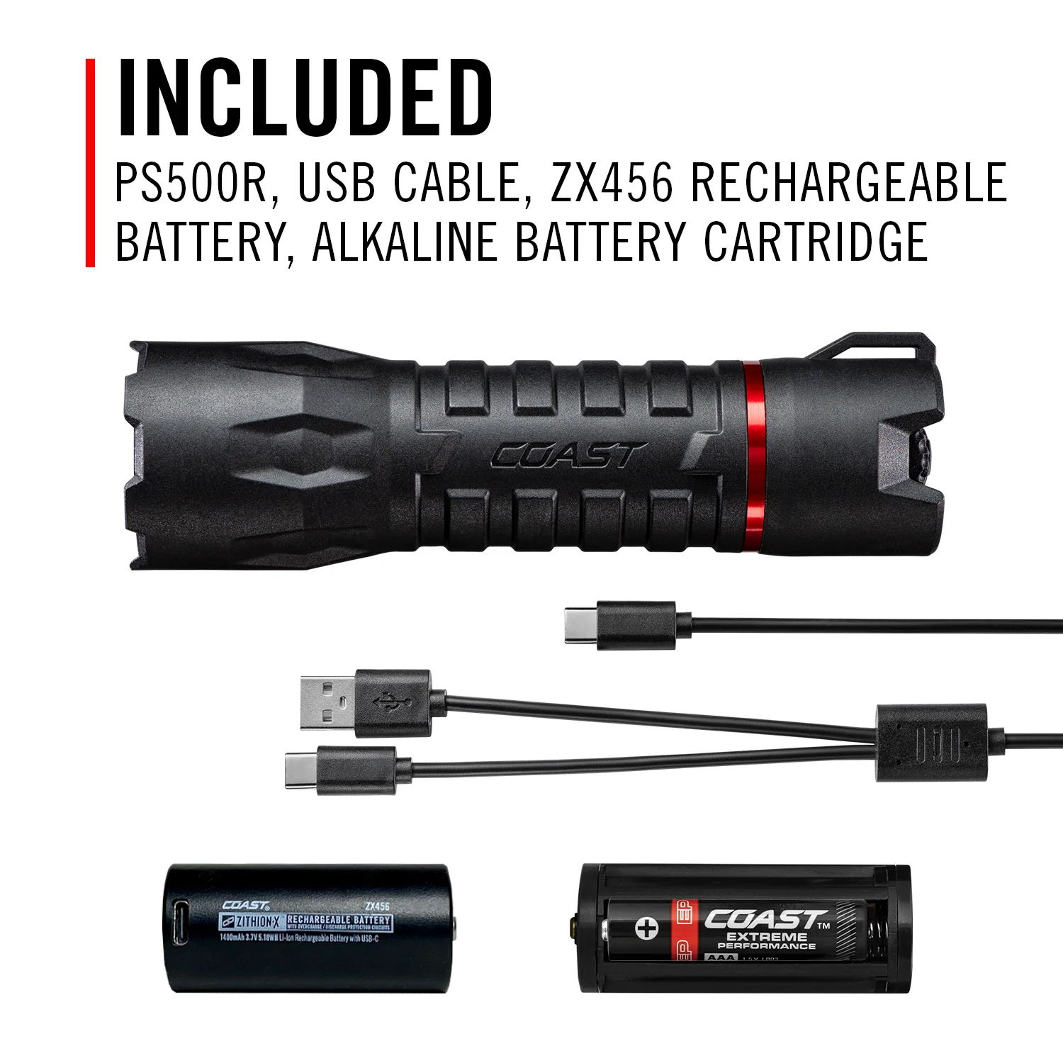 Coast Polysteel 500R Rechargeable Fixed Focus Flashlight - Image 11