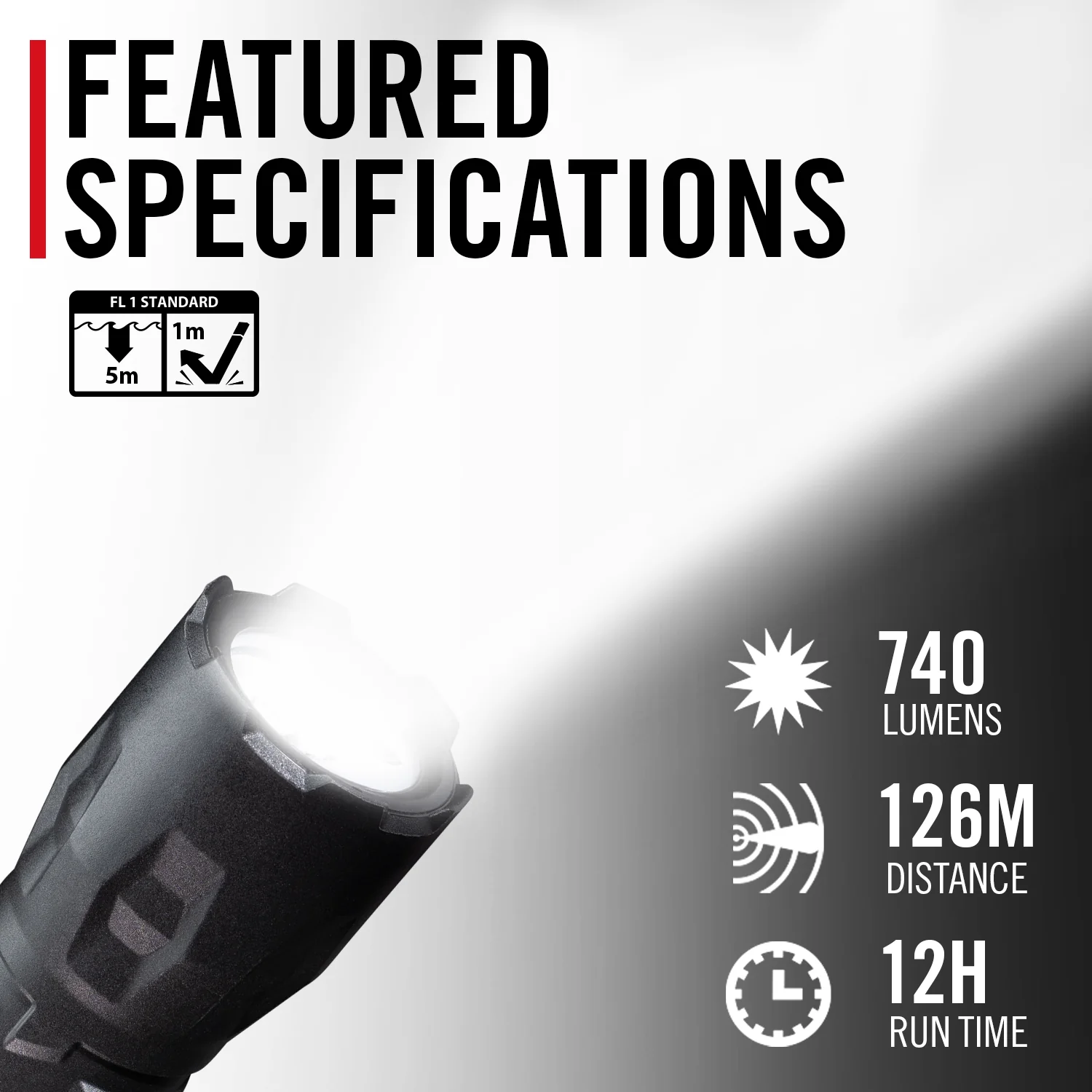 Coast Polysteel 500R Rechargeable Fixed Focus Flashlight - Image 5