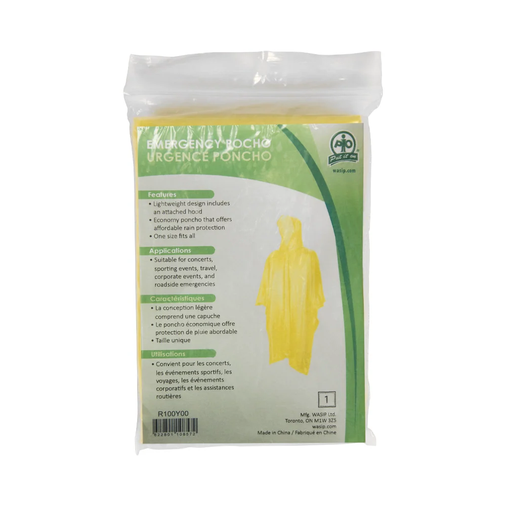 Wasip Universal Disposable Rain Poncho - Image 2
