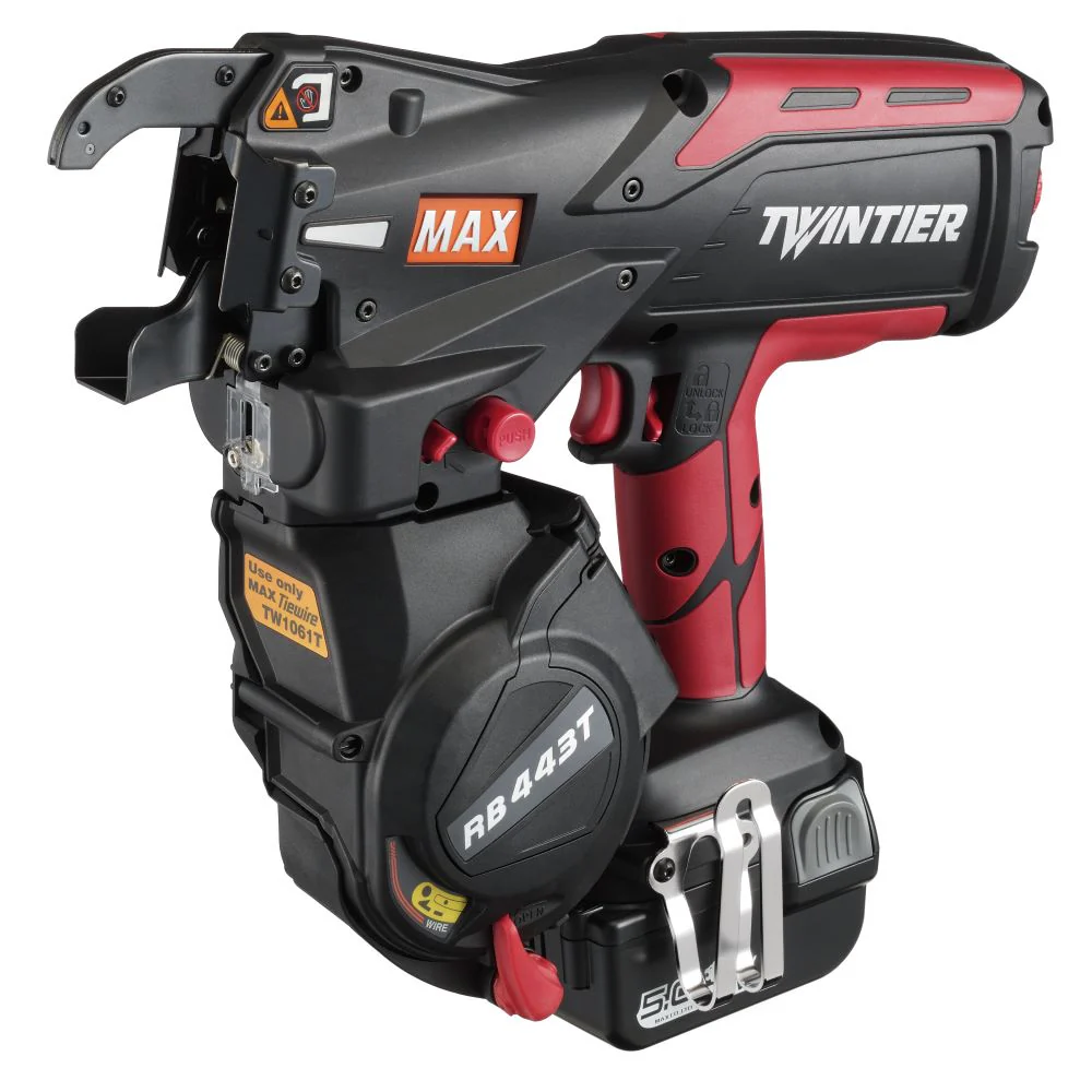 MAX TWINTIER RB443T 19Ga Wire Cordless Rebar Tying Tool Kit - Image 2