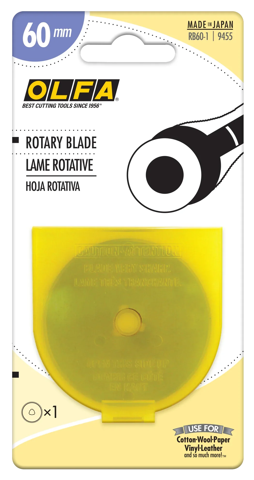 Olfa RB60 60mm Tungsten Steel Rotary Blade - Image 3