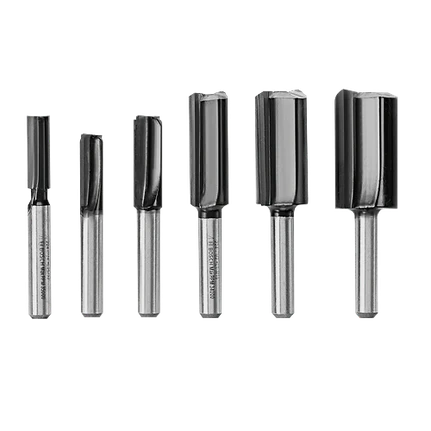 Bosch 6 pc. Carbide-Tipped Groove Cutter Router Bit Set - 1/4" Shank