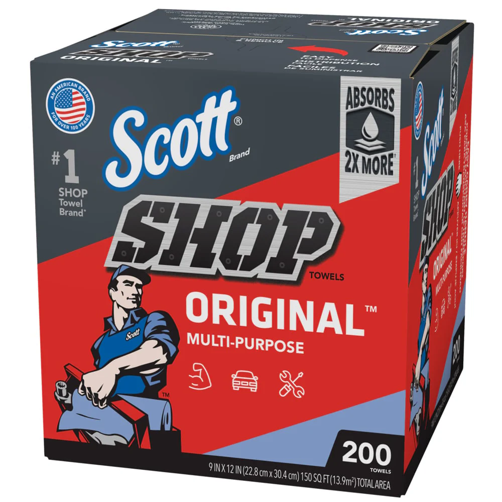 Scott Shop Towels Original™ | Original Multi-Purpose Shop Towel (Box Of 200)