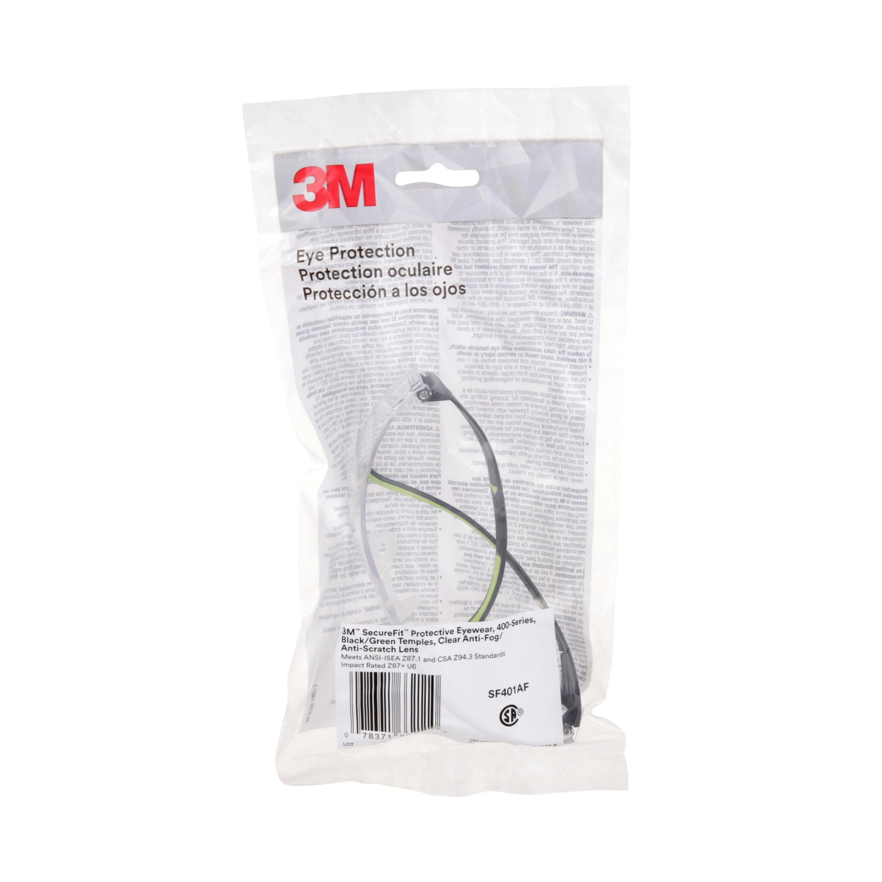 3M™ SecureFit™ Protective Safety Glasses w/ Clear Anit-Fog Lens - Image 10