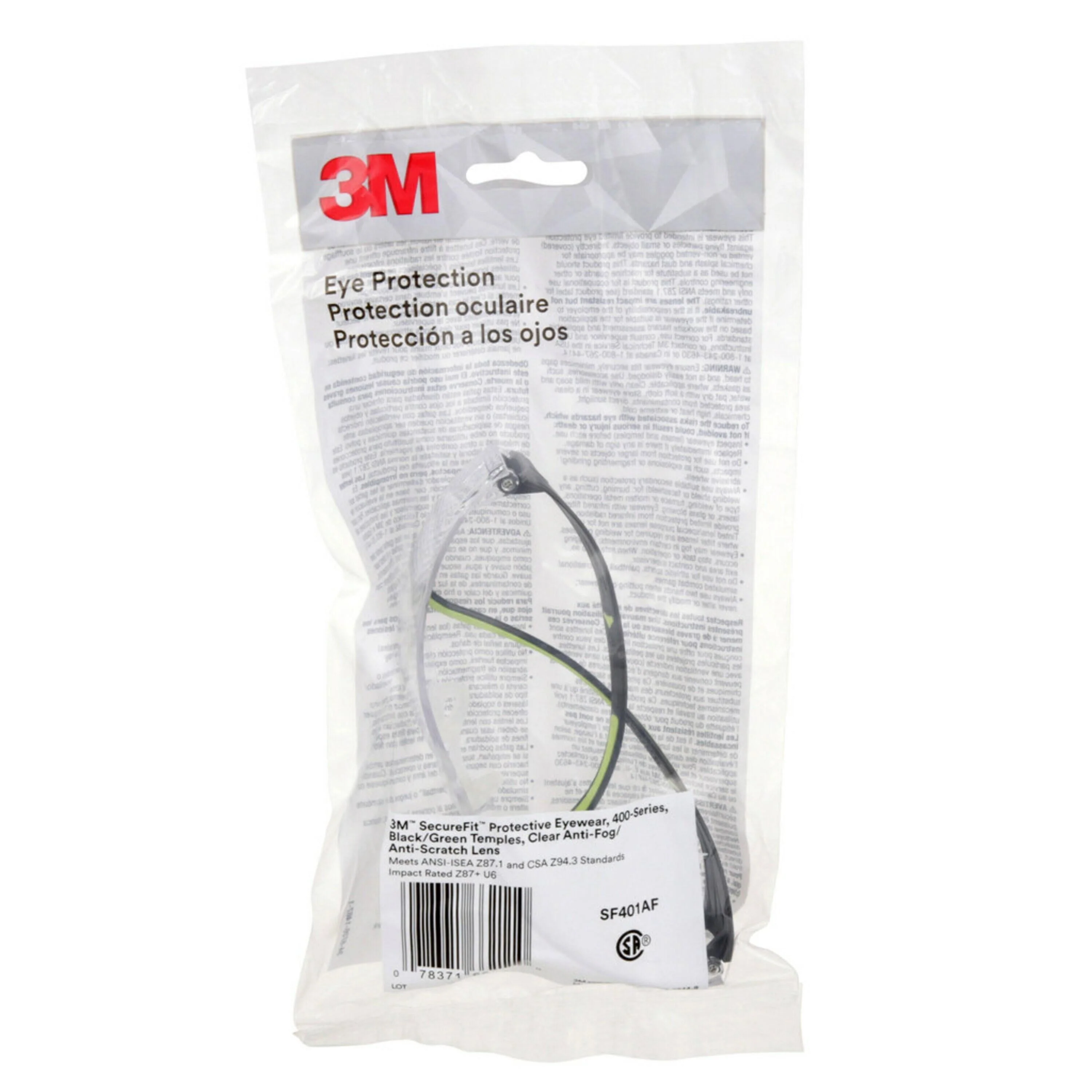 3M™ SecureFit™ Protective Safety Glasses w/ Clear Anit-Fog Lens - Image 5
