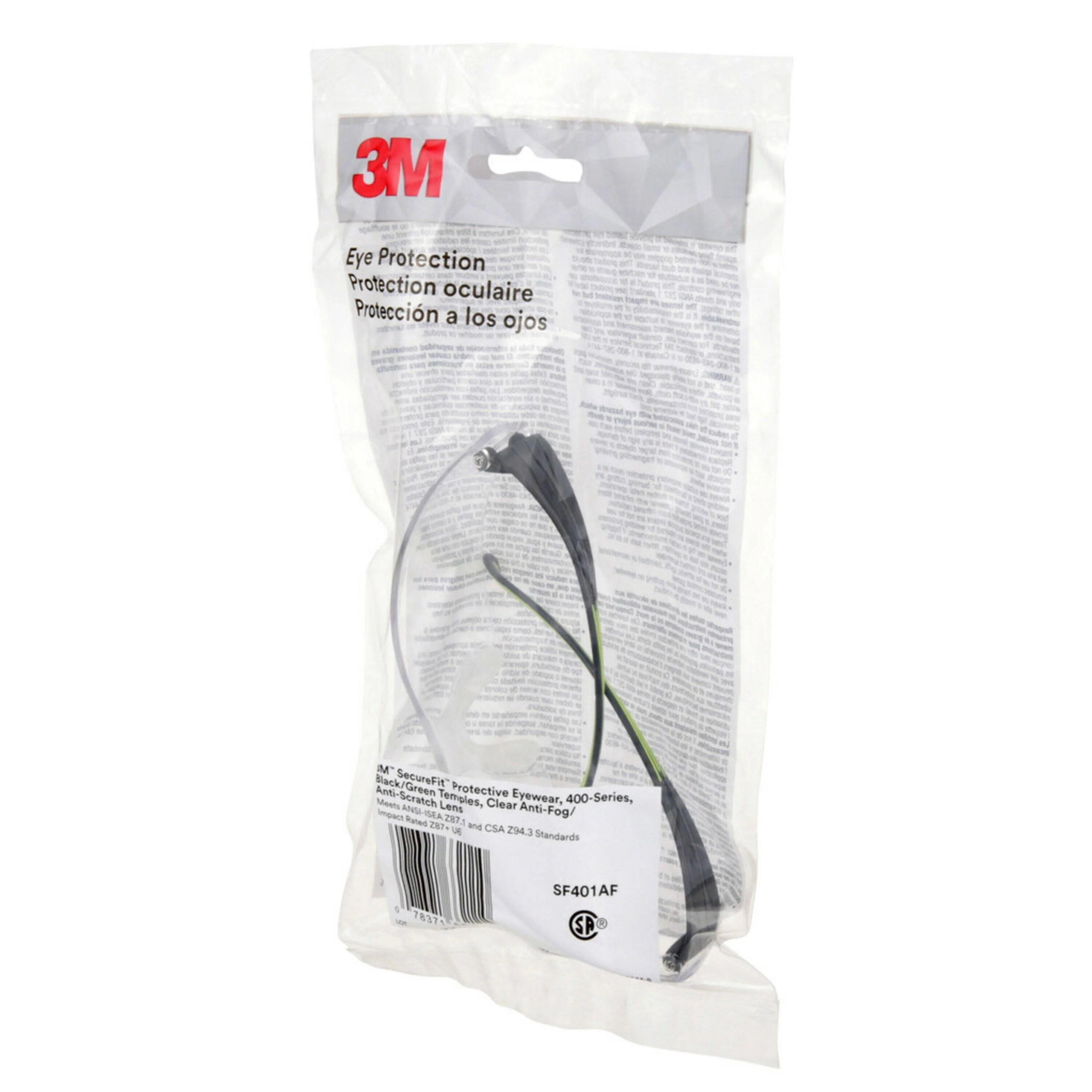 3M™ SecureFit™ Protective Safety Glasses w/ Clear Anit-Fog Lens - Image 7