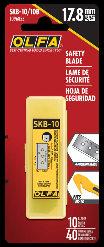 Olfa 10PK SKB-10 Four-Position Safety Blade - Image 3