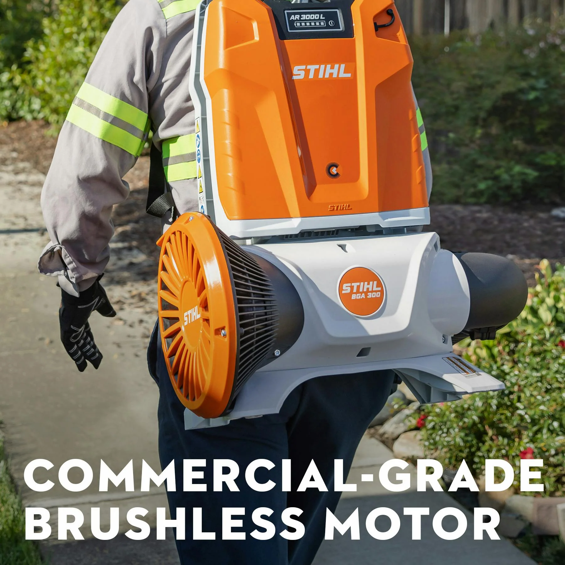 STIHL BGA 300 Cordless Backpack Leaf Blower - Tool Only - Image 5