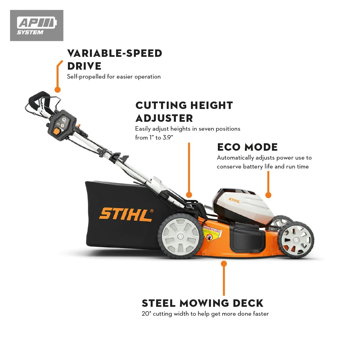 STIHL RMA 510V Self Propelled Cordless Lawn Mower Kit (AP System) - Image 2