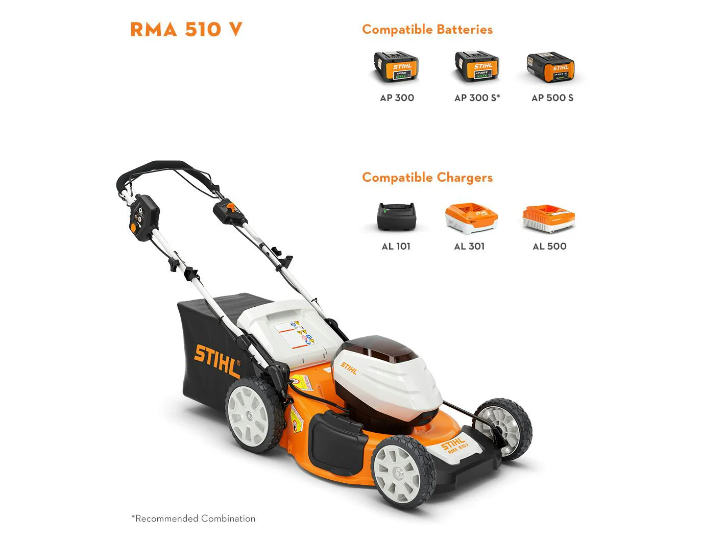 STIHL RMA 510V Self Propelled Cordless Lawn Mower Kit (AP System) - Image 3