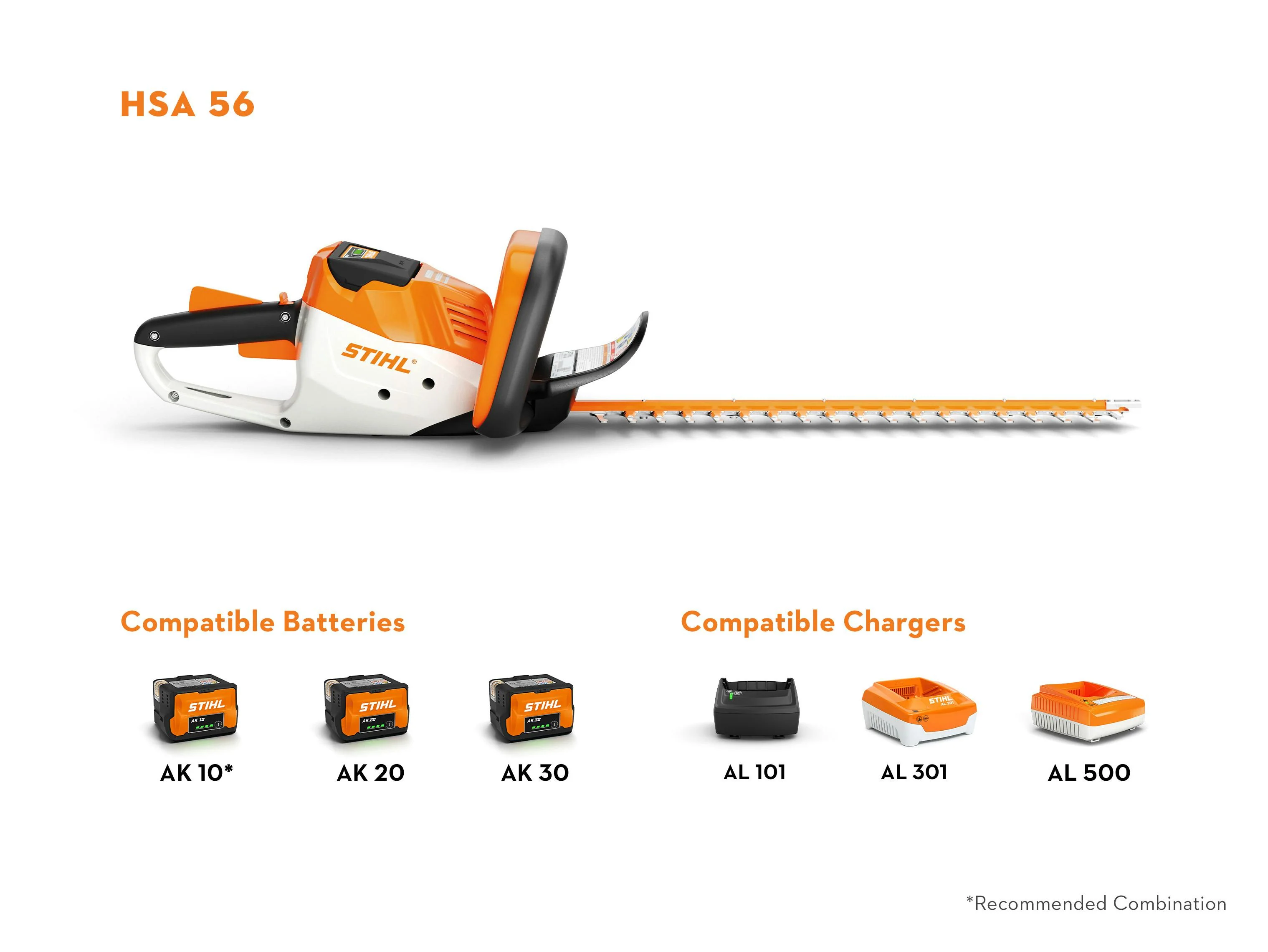 STIHL HSA 56 18" Cordless Hedge Trimmer Kit (AK System) - Image 4