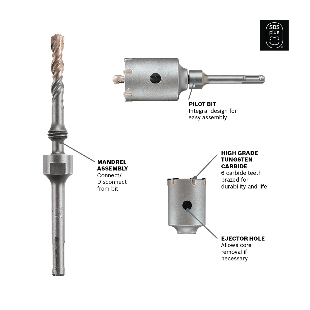 Bosch SPEEDCORE⢠Pilot Bit For SDS Plus® Thin-wall Core Bits - Image 7