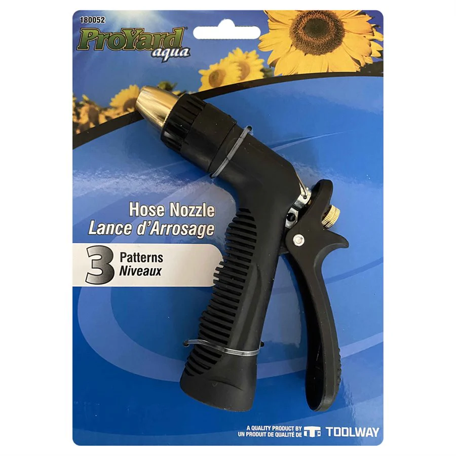 ProYard Black Hose Nozzle Sprayer Pistol w/ 3-Way Back Trigger - Image 2