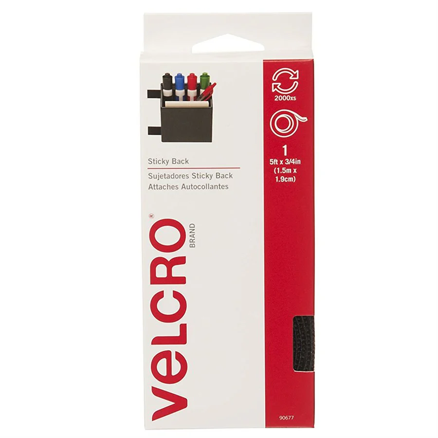 Velcro® Black Sticky Back Tape - 3/4" x 5ft