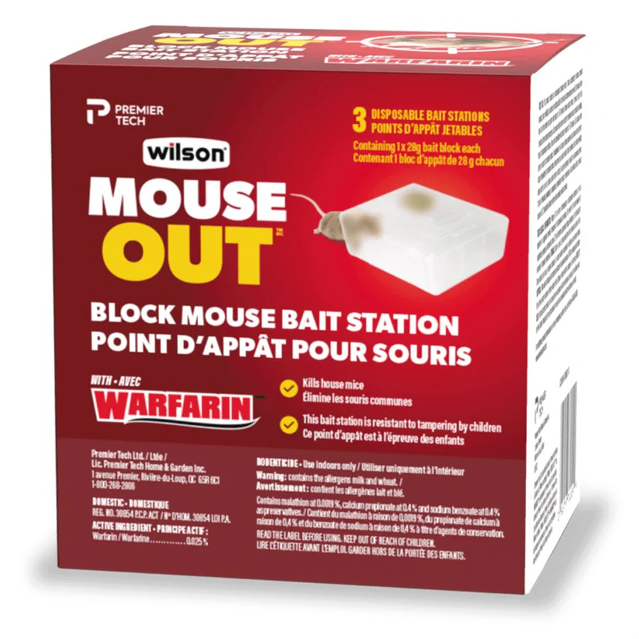 Wilson 3PK MouseOut Warfarin Block Station Prefilled - 28g