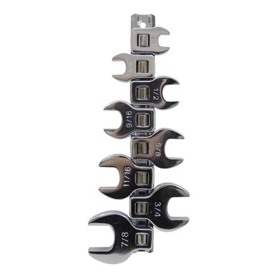 Tooltech 8 pc. Carbon Steel Crow Foot Wrench Set