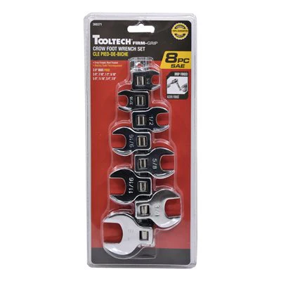 Tooltech 8 pc. Carbon Steel Crow Foot Wrench Set - Image 2