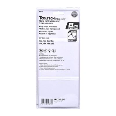 Tooltech 8 pc. Carbon Steel Crow Foot Wrench Set - Image 6