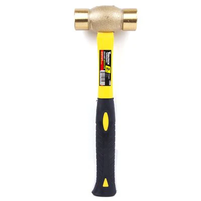 Tooltech Fiberglass Handle Brass Head Hammer - Image 3