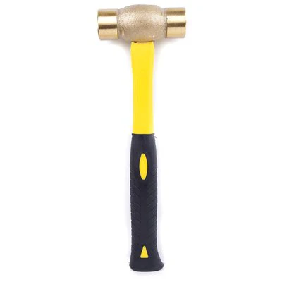 Tooltech Fiberglass Handle Brass Head Hammer - Image 5