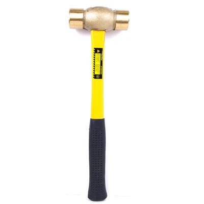 Tooltech Fiberglass Handle Brass Head Hammer - Image 7