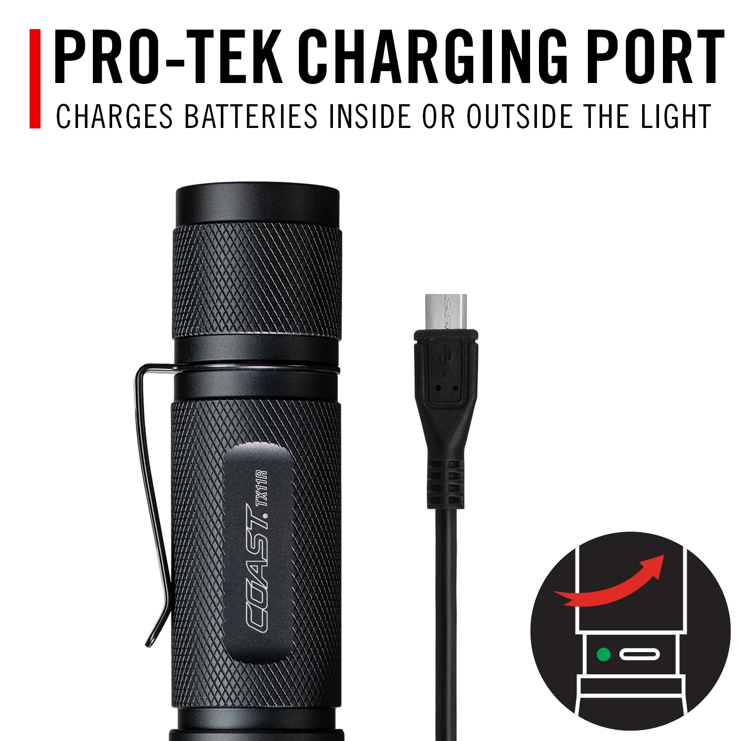 Coast TX11R Rechargeable Long Range Focus Flashlight - Image 7