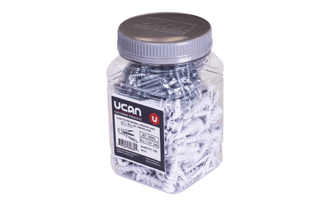UCAN Zamac Twister Metal Drywall Anchors - Image 2