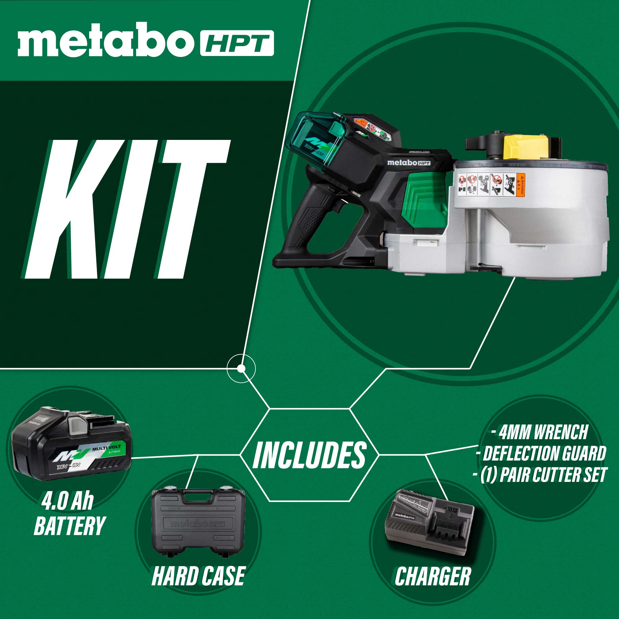 Metabo 36V MultiVolt Brushless Rebar Bender & Cutter Kit - Image 3