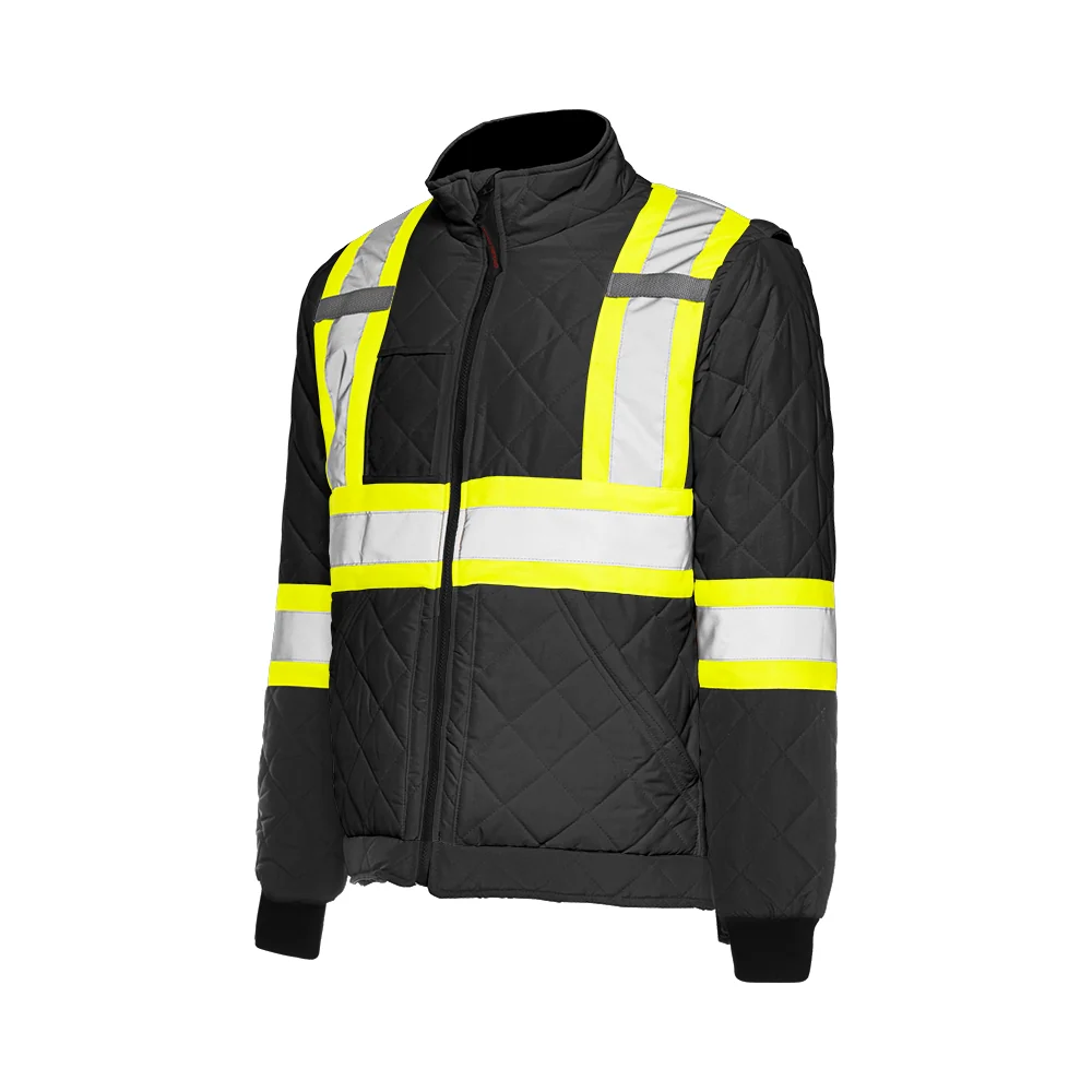 Wasip TJ1 Hi-Vis Quilted Freezer Jacket w/ 4" Reflective Tape - Image 2