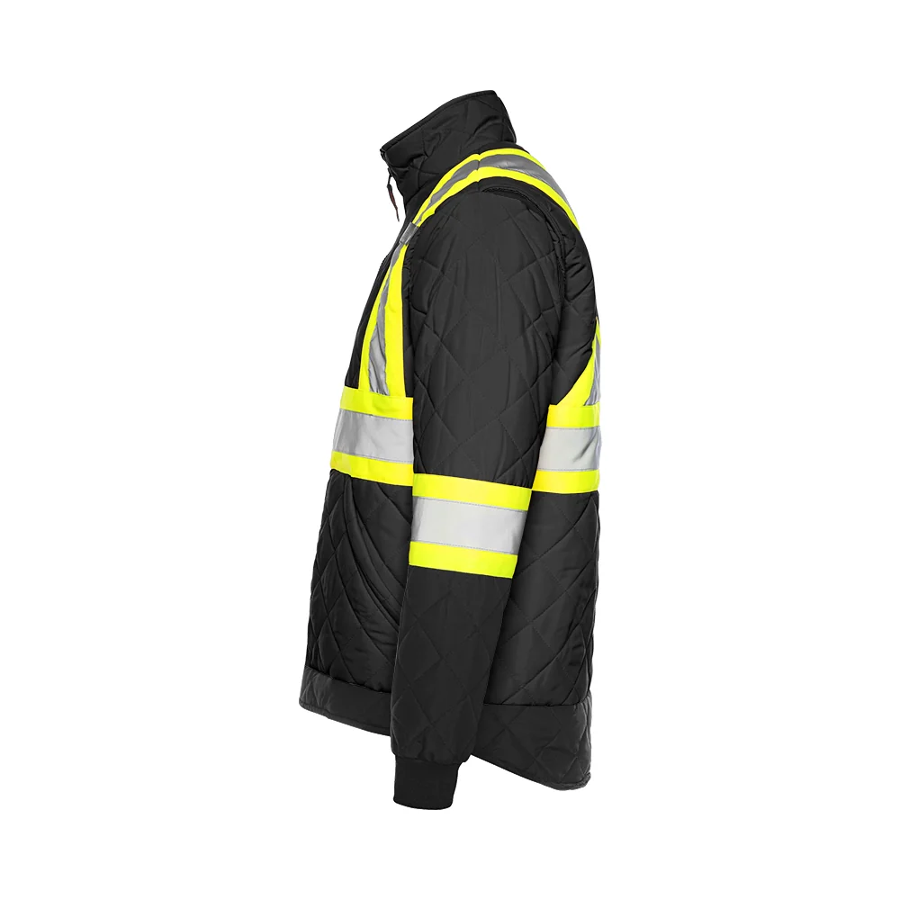 Wasip TJ1 Hi-Vis Quilted Freezer Jacket w/ 4" Reflective Tape - Image 3
