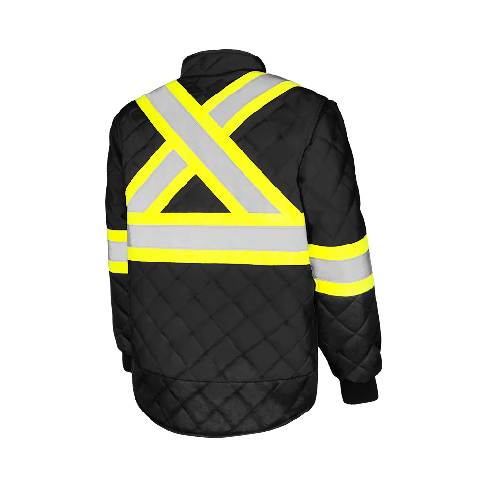Wasip TJ1 Hi-Vis Quilted Freezer Jacket w/ 4" Reflective Tape - Image 4